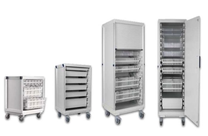 Assortiment steriele opslag op wielen